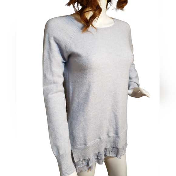 Garnet Hill cashmere sweater women's small sky blue - Picture 3 of 7